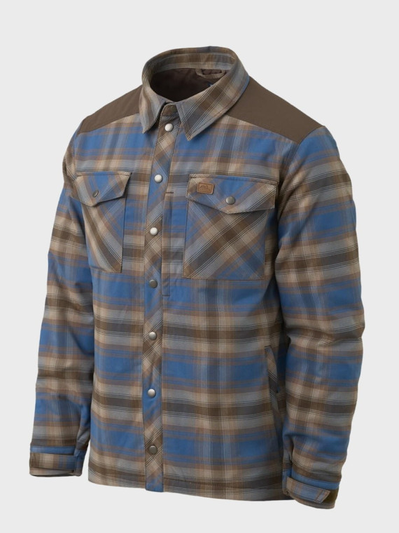 HELIKON-TEX Koszula w Kratę Ocieplana Winter Warden Niebiesko-brązowa XXL
