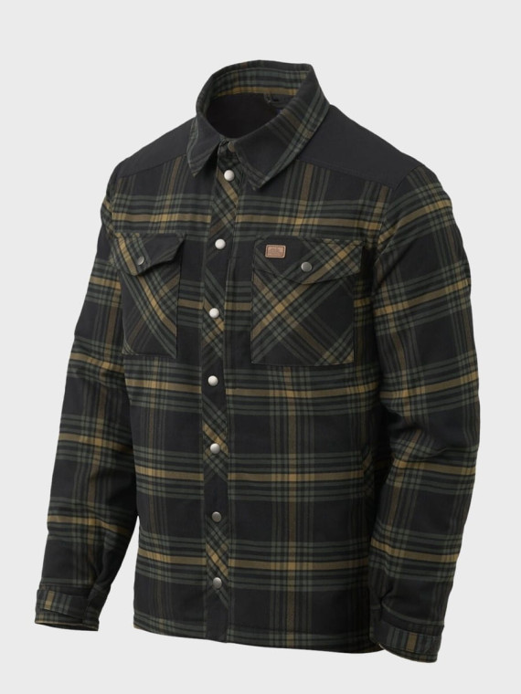 HELIKON-TEX Koszula w Kratę Ocieplana Winter Warden Czarno-żółta XXL