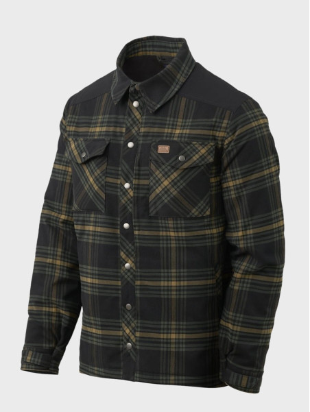 HELIKON-TEX Koszula w Kratę Ocieplana Winter Warden Czarno-żółta XXL