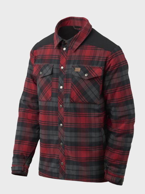 HELIKON-TEX Koszula w Kratę Ocieplana Winter Warden Czerwono-szara XXL