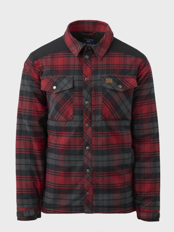 HELIKON-TEX Koszula w Kratę Ocieplana Winter Warden Czerwono-szara XXL