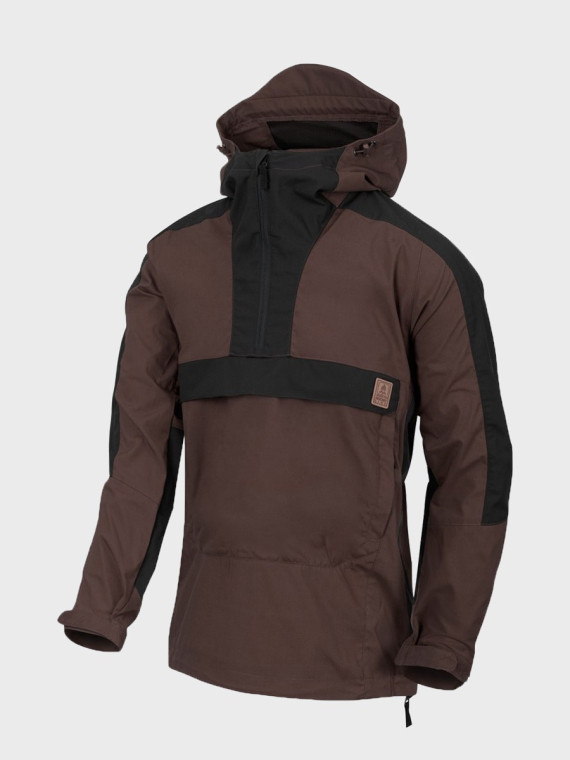HELIKON-TEX KURTKA KANGURKA ANORAK WOODSMAN CZARNO-BRĄZOWA 3XL