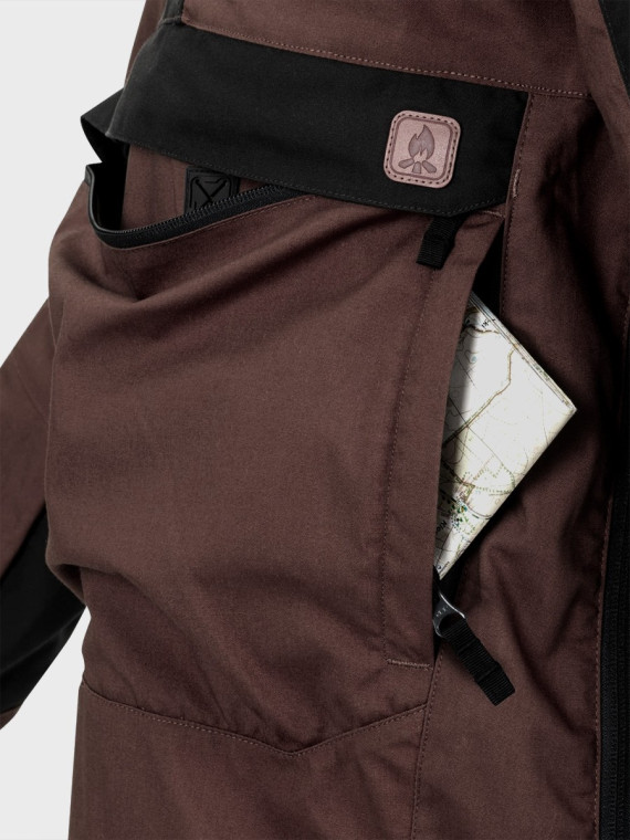 HELIKON-TEX KURTKA KANGURKA ANORAK WOODSMAN CZARNO-BRĄZOWA 3XL