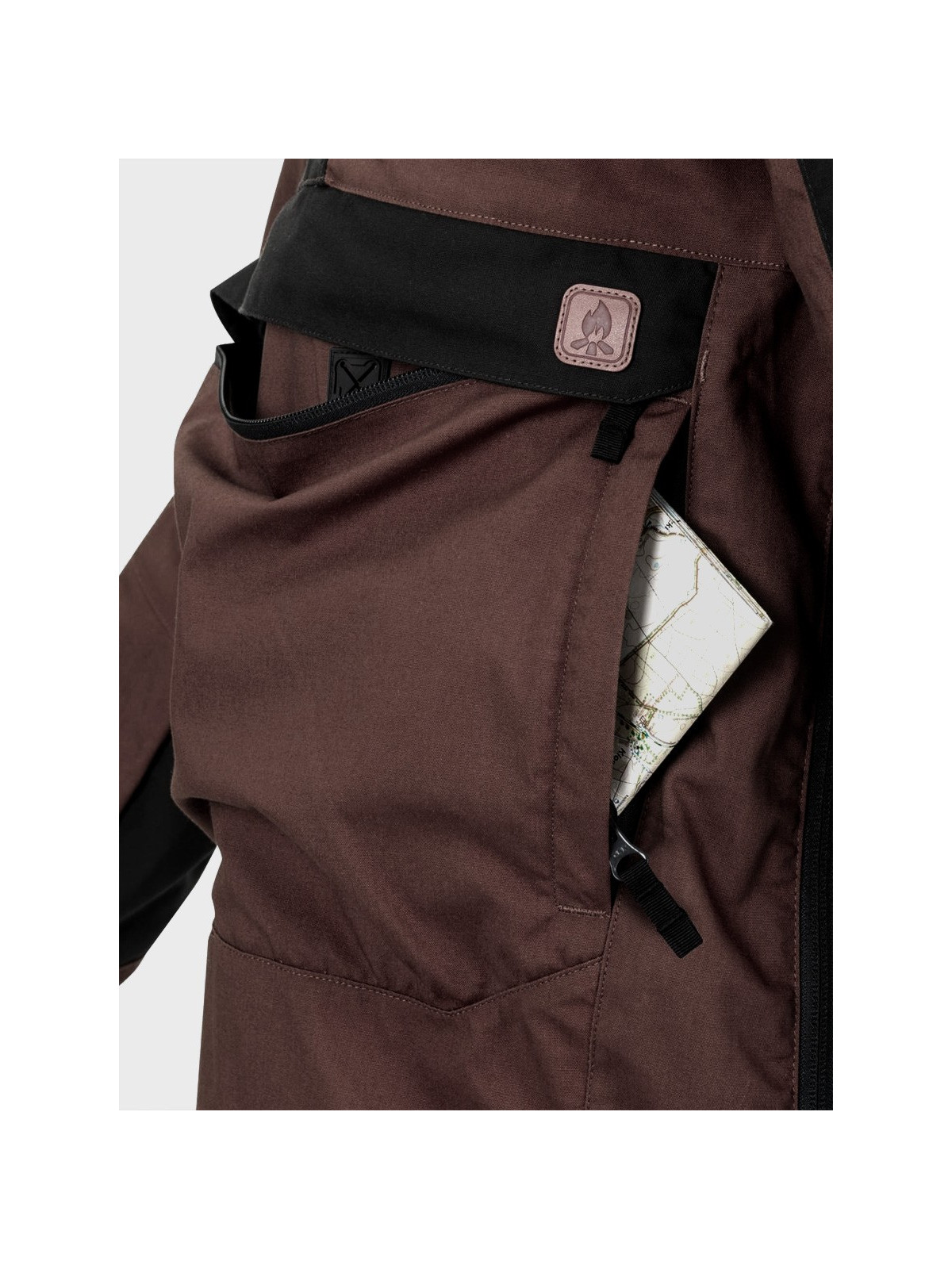 HELIKON-TEX KURTKA KANGURKA ANORAK WOODSMAN CZARNO-BRĄZOWA 3XL