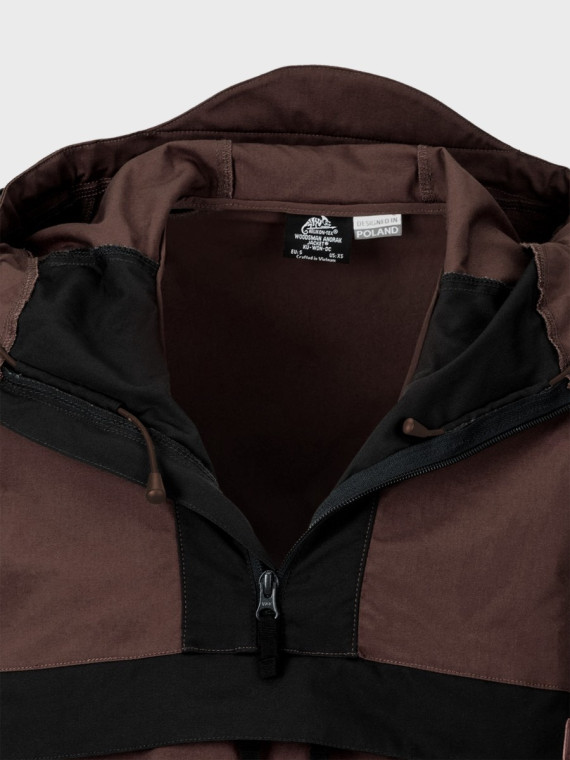 HELIKON-TEX KURTKA KANGURKA ANORAK WOODSMAN CZARNO-BRĄZOWA 3XL