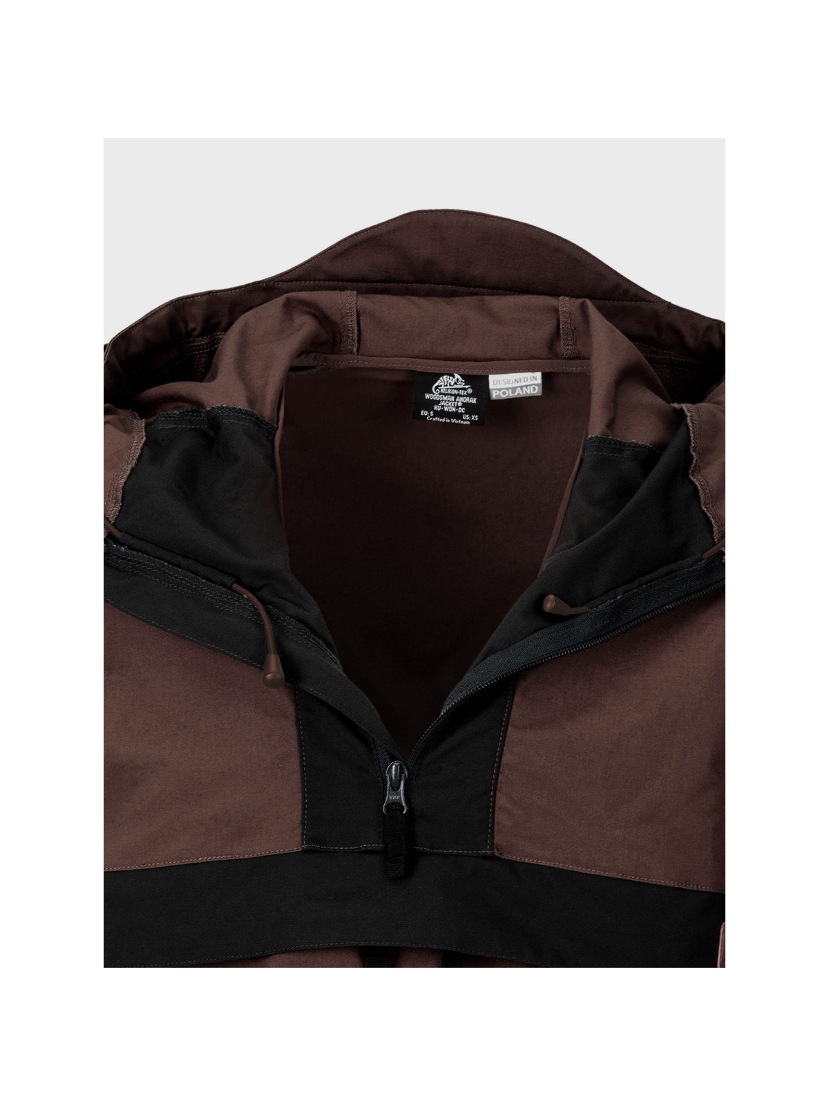 HELIKON-TEX KURTKA KANGURKA ANORAK WOODSMAN CZARNO-BRĄZOWA 3XL