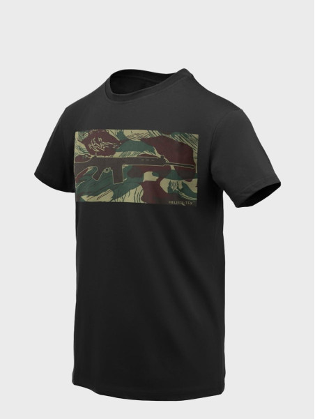 HELIKON-TEX Koszulka Męska T-Shirt FN FAL Czarna-Rhodesian Camo 3XL