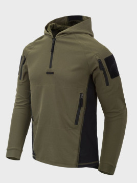 HELIKON-TEX BLUZA POLAROWA RANGE HOODIE TOPCOOL OLIWKOWO-CZARNA 3XL