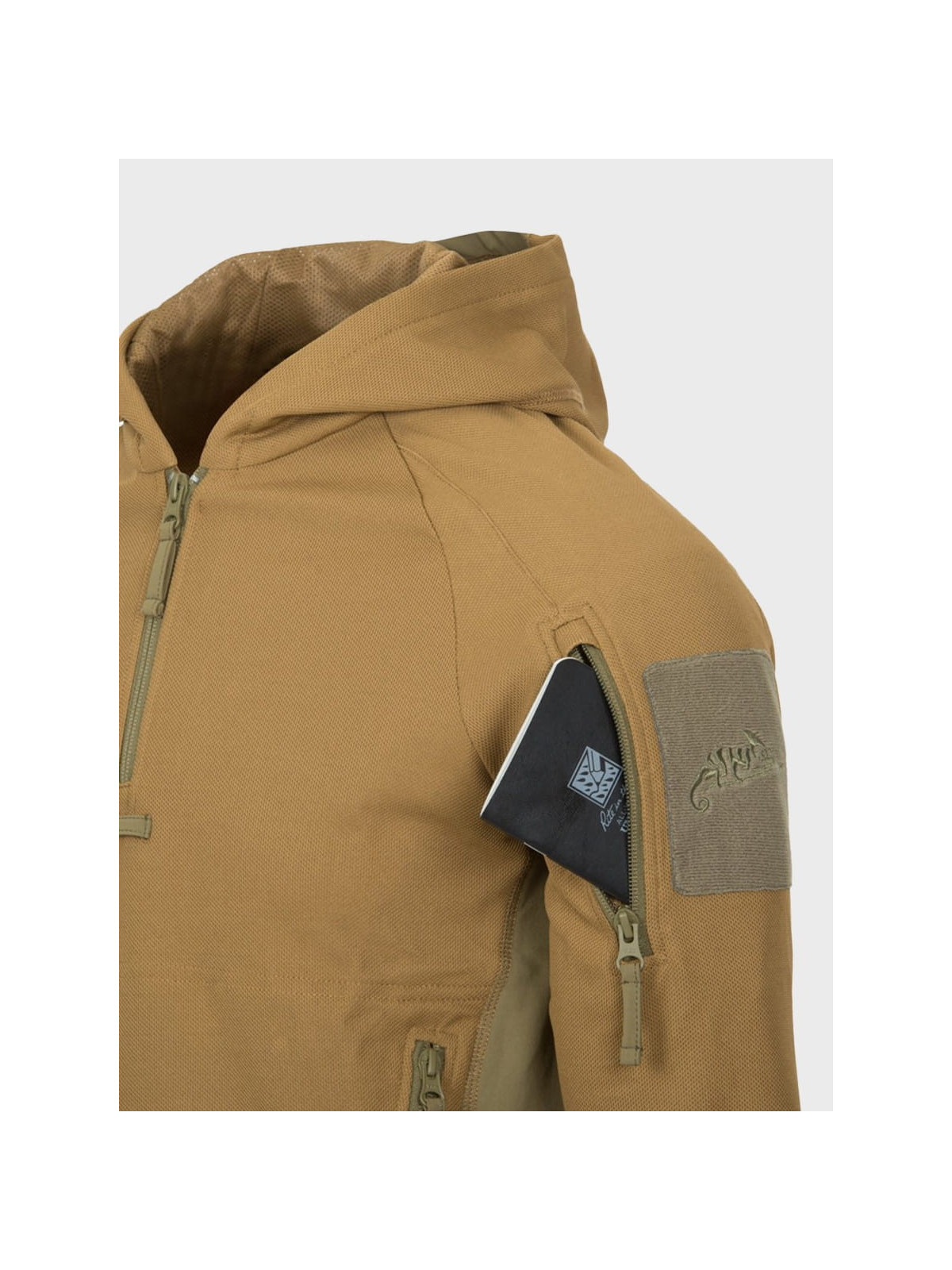 HELIKON-TEX BLUZA POLAROWA RANGE HOODIE TOPCOOL OLIWKOWO-CZARNA 3XL