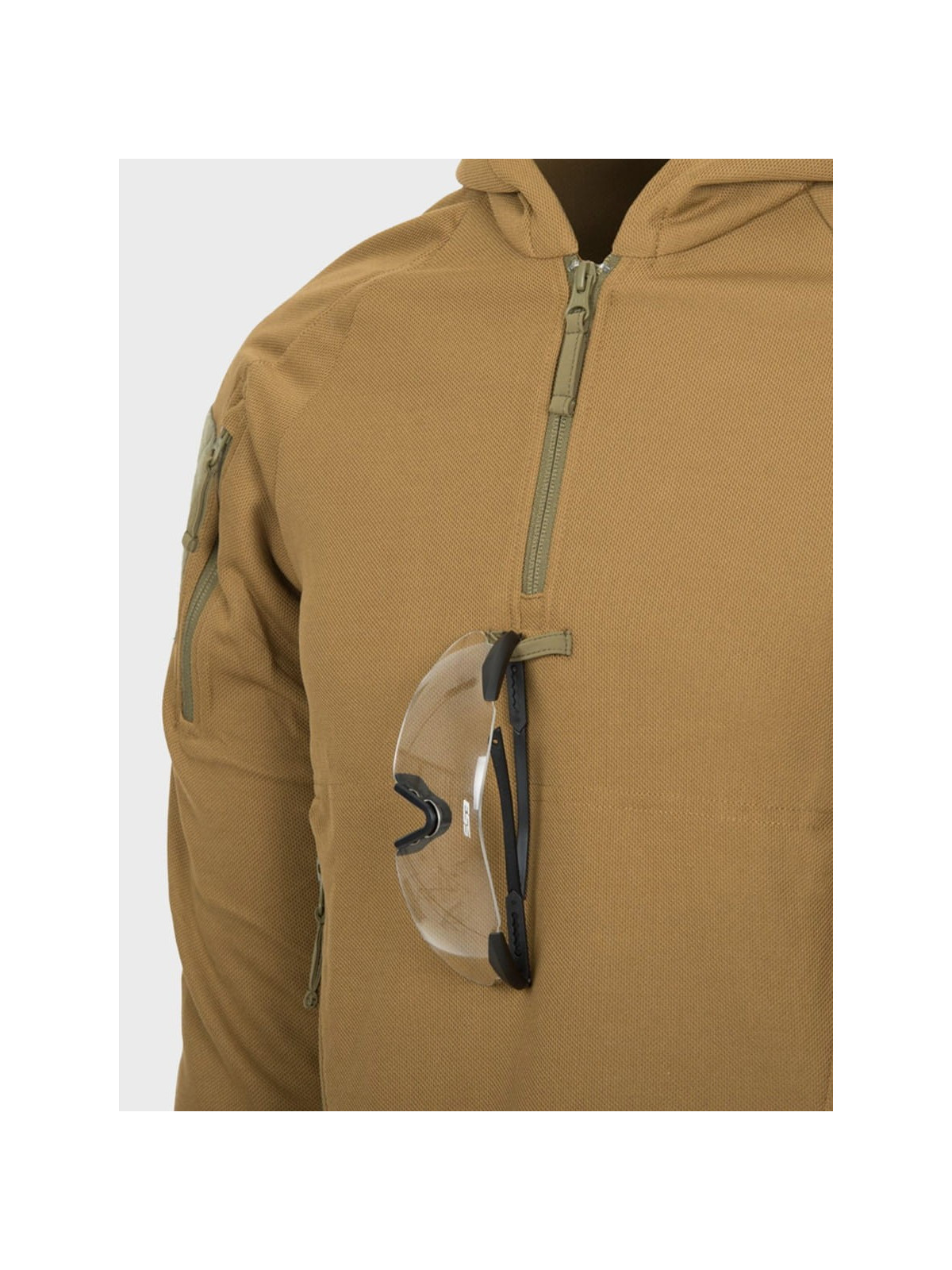 HELIKON-TEX BLUZA POLAROWA RANGE HOODIE TOPCOOL OLIWKOWO-CZARNA 3XL