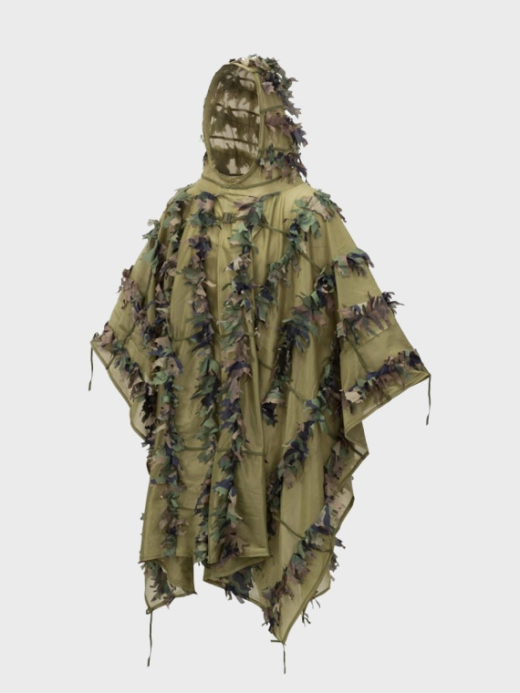 HELIKON-TEX PELERYNA KAMUFLUJĄCA LEAF GHILLIE PONCHO US WOODLAND