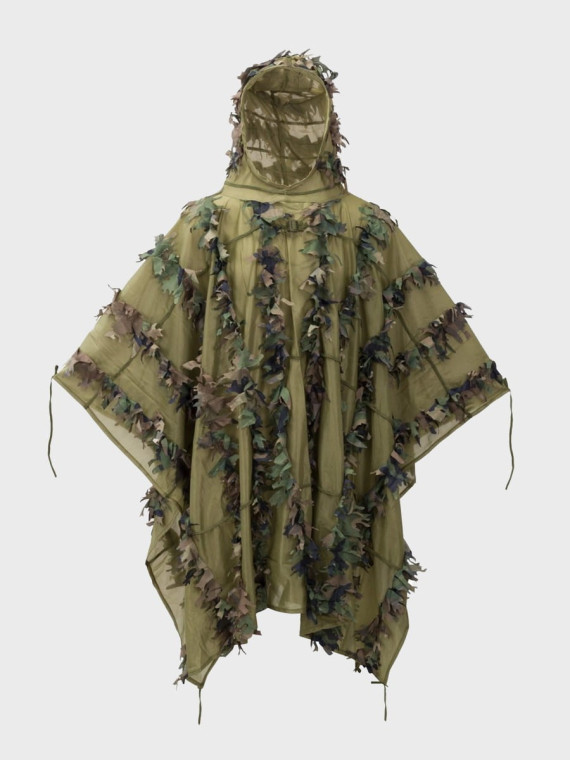 HELIKON-TEX PELERYNA KAMUFLUJĄCA LEAF GHILLIE PONCHO US WOODLAND
