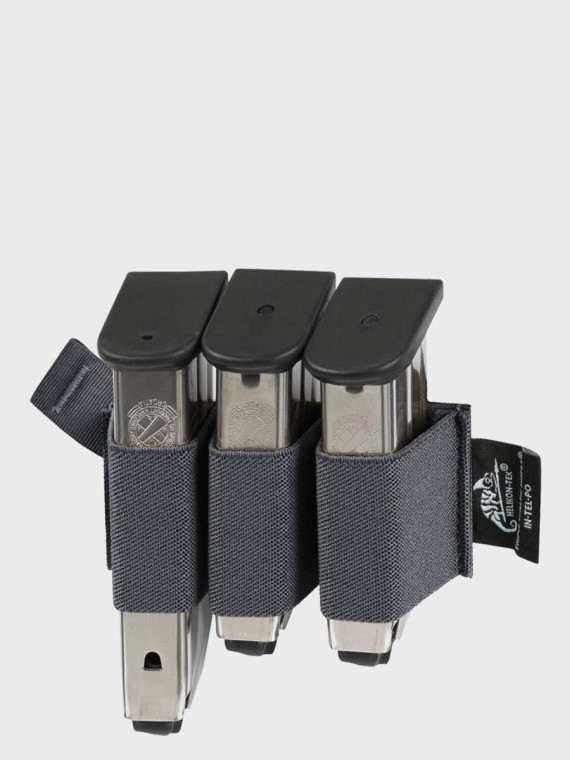 HELIKON-TEX ŁADOWNICA POTRÓJNA NA MAGAZYNKI PISTOLETOWE TRIPLE ELASTIC INSERT SHADOW GREY
