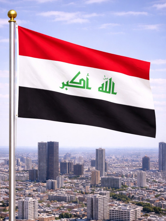 FOSCO INDUSTRIES Flaga na maszt Iraku Irak 100  x 154 cm