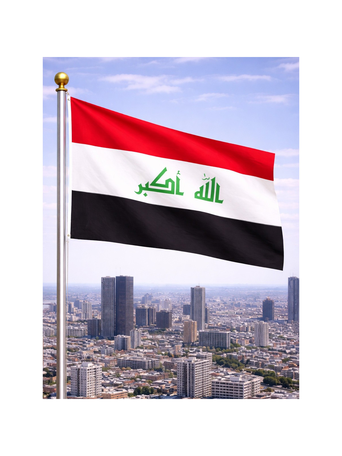 FOSCO INDUSTRIES Flaga na maszt Iraku Irak 100  x 154 cm