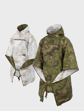 HELIKON-TEX PELERYNA PRZECIWDESZCZOWA PONCHO REV SWAGMAN ROLL PENCOTT WILDWOOD/SNOWDRIFT