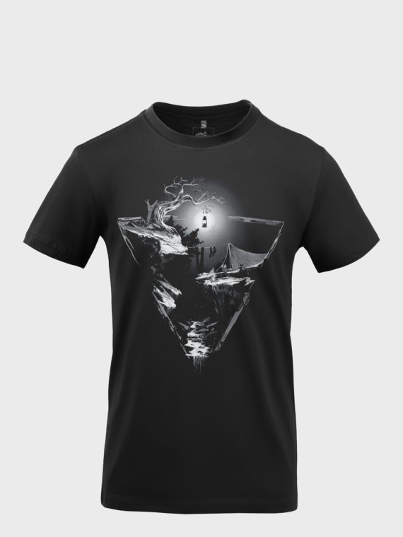 HELIKON-TEX KOSZULKA MĘSKA T-SHIRT NIGHT VALLEY CZARNA XXL