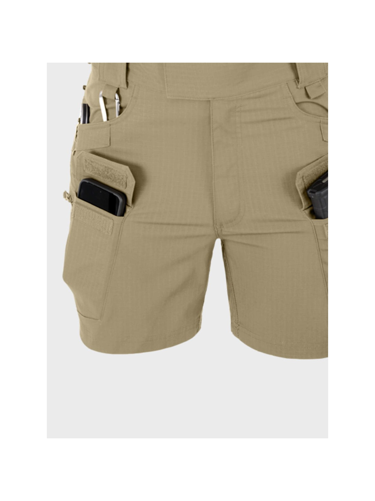 HELIKON-TEX KRÓTKIE SPODENKI SZORTY UTS 6 POLYCO RIP-STOP KHAKI XXL