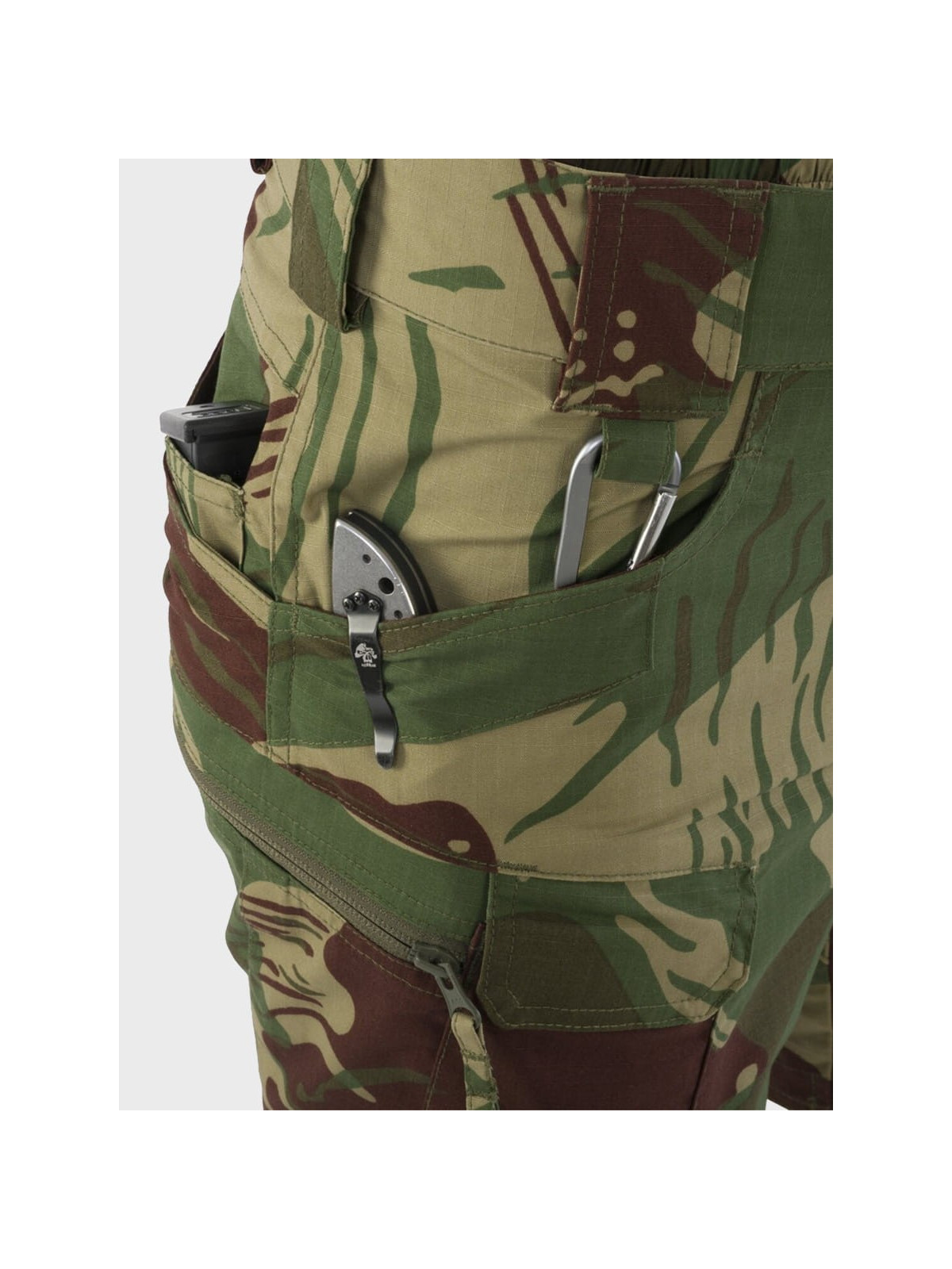 HELIKON-TEX KRÓTKIE SPODENKI SZORTY UTS 6 POLYCO RIP-STOP RHODESIAN CAMO XXL