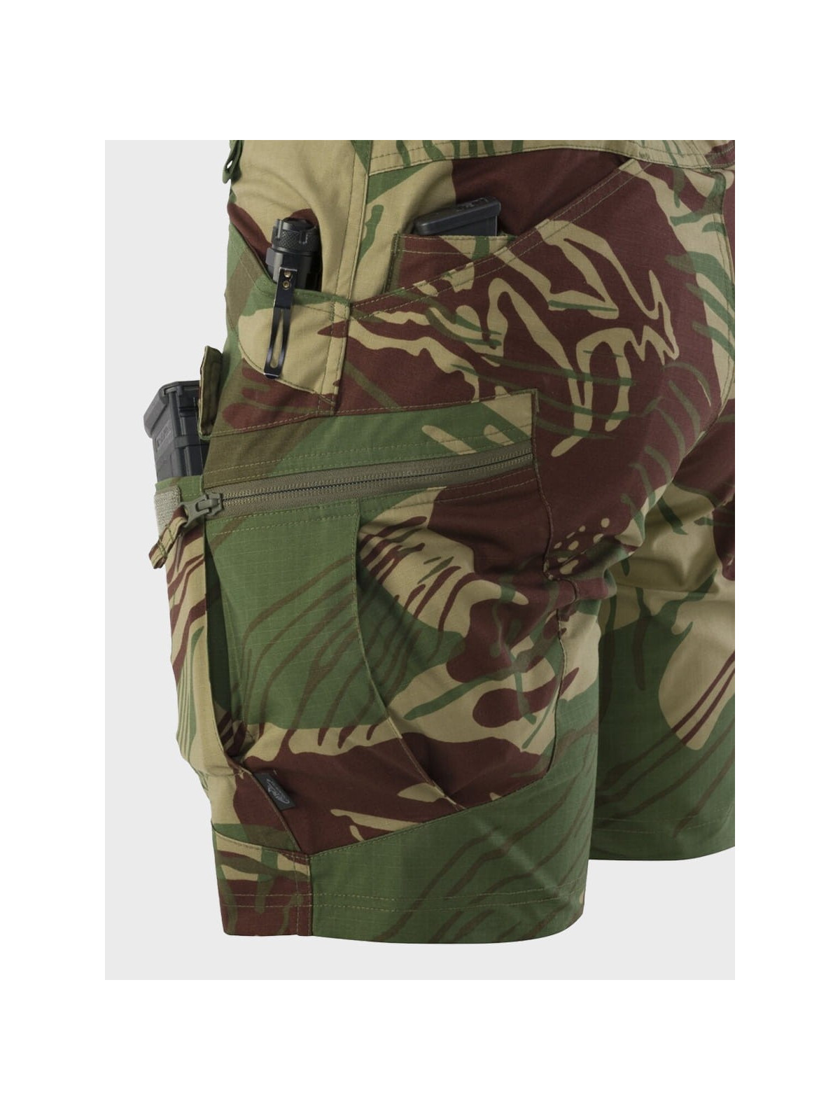 HELIKON-TEX KRÓTKIE SPODENKI SZORTY UTS 6 POLYCO RIP-STOP RHODESIAN CAMO XXL