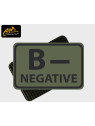 HELIKON-TEX EMBLEMAT GRUPA KRWI B/RH- 2SZT VELCRO PVC OLIWKOWY
