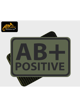 HELIKON-TEX EMBLEMAT GRUPA KRWI AB/RH+ 2SZT VELCRO PVC OLIWKOWWY