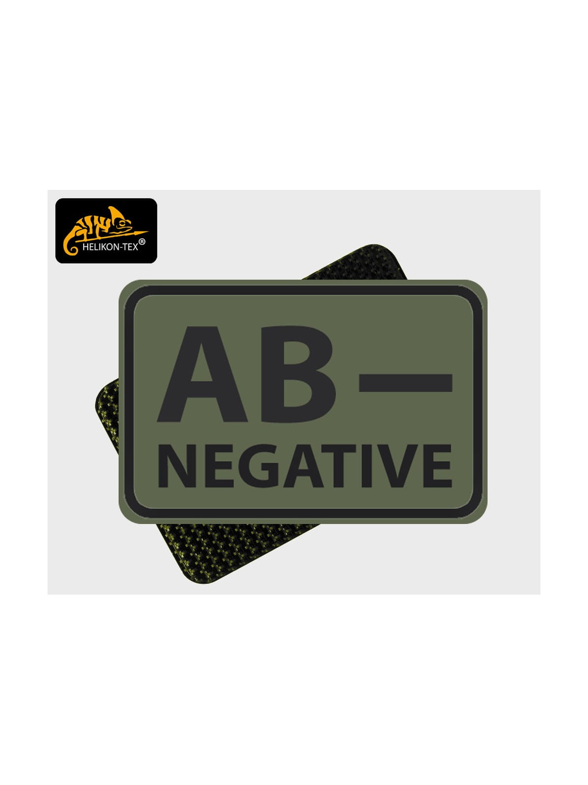HELIKON-TEX EMBLEMAT GRUPA KRWI AB/RH- 2SZT VELCRO PVC OLIWKOWY