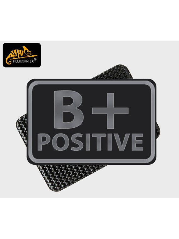 HELIKON-TEX EMBLEMAT GRUPA KRWI B/RH+ 2SZT VELCRO PVC CZARNY