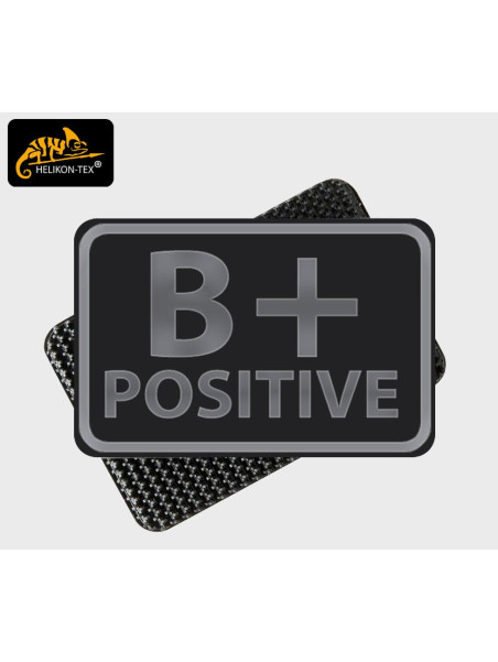 HELIKON-TEX EMBLEMAT GRUPA KRWI B/RH+ 2SZT VELCRO PVC CZARNY