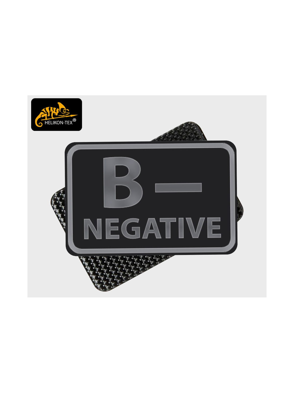 HELIKON-TEX EMBLEMAT GRUPA KRWI B/RH- 2SZT VELCRO PVC CZARNY