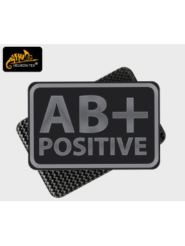 HELIKON-TEX EMBLEMAT GRUPA KRWI AB/RH+ 2SZT VELCRO PVC CZARNY