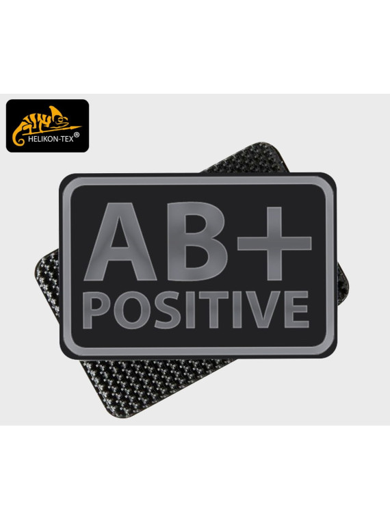 HELIKON-TEX EMBLEMAT GRUPA KRWI AB/RH+ 2SZT VELCRO PVC CZARNY