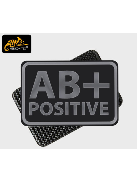 HELIKON-TEX EMBLEMAT GRUPA KRWI AB/RH+ 2SZT VELCRO PVC CZARNY