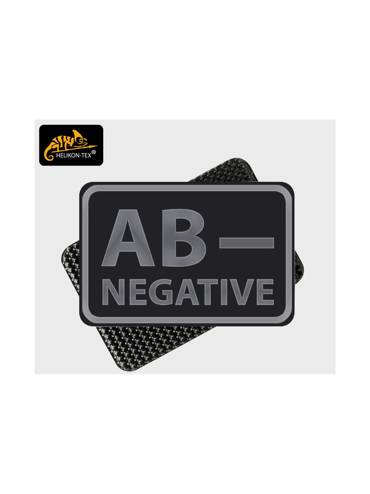 HELIKON-TEX EMBLEMAT GRUPA KRWI AB/RH- 2SZT VELCRO PVC CZARNY