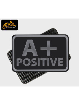 HELIKON-TEX EMBLEMAT GRUPA KRWI A/RH+ 2SZT VELCRO PVC CZARNY