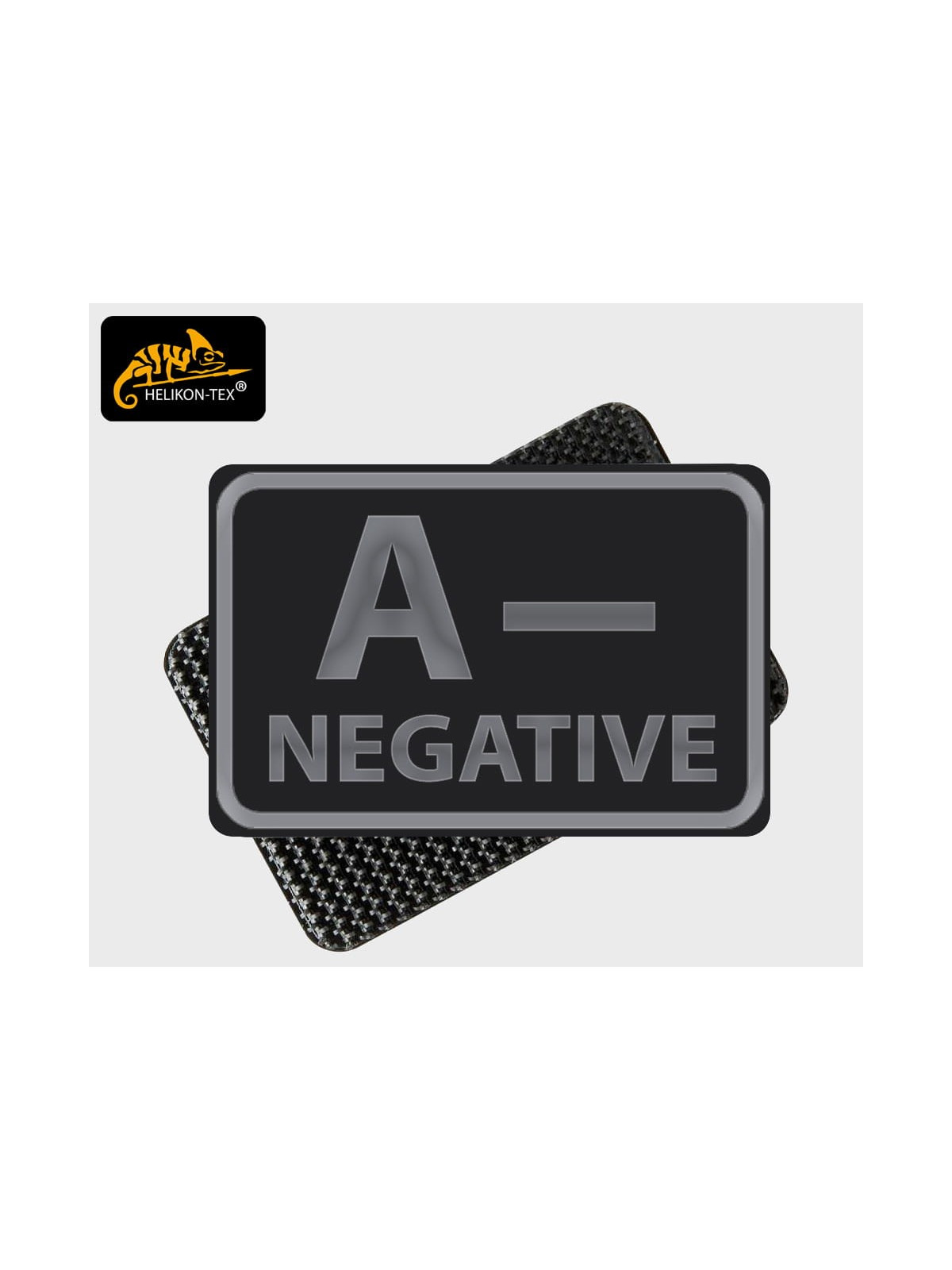 HELIKON-TEX EMBLEMAT GRUPA KRWI A/RH- 2SZT VELCRO PVC CZARNY