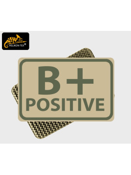 HELIKON-TEX EMBLEMAT GRUPA KRWI B/RH+ 2SZT VELCRO PVC BEŻOWY 