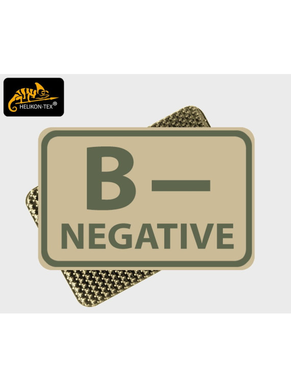 HELIKON-TEX EMBLEMAT GRUPA KRWI B/RH- 2SZT VELCRO PVC BEŻOWY 