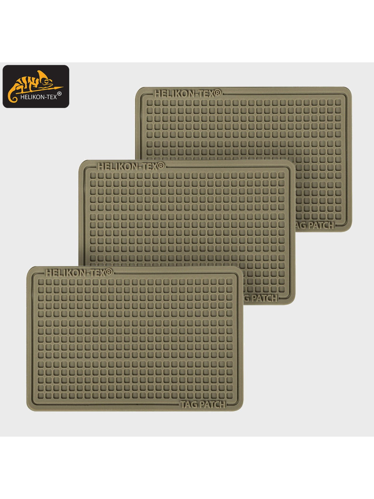 HELIKON-TEX ZESTAW NASZYWEK TAG PATCH 3SZT 60X40MM PVC COYOTE