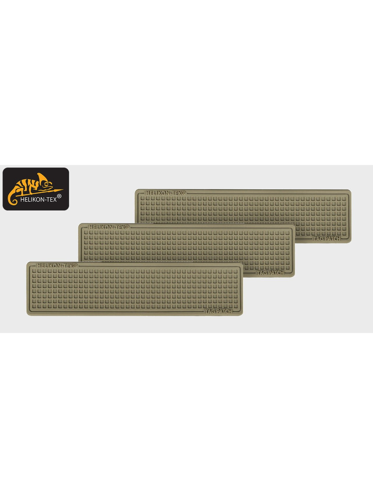 HELIKON-TEX ZESTAW NASZYWEK TAG PATCH 3SZT 100X25MM PVC COYOTE