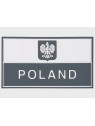 HELIKON-TEX EMBLEMAT FLAGA POLSKI Z GODŁEM VELCRO PVC SZARY 