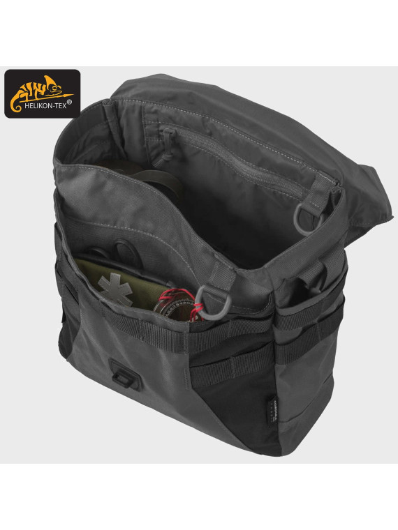 HELIKON-TEX TORBA NA RAMIĘ BUSHCRAFT HEVERS CORDURA SHADOW GREY-CZARNA