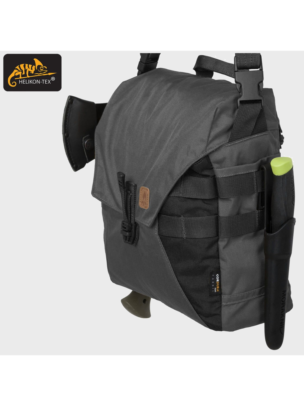 HELIKON-TEX TORBA NA RAMIĘ BUSHCRAFT HEVERS CORDURA SHADOW GREY-CZARNA