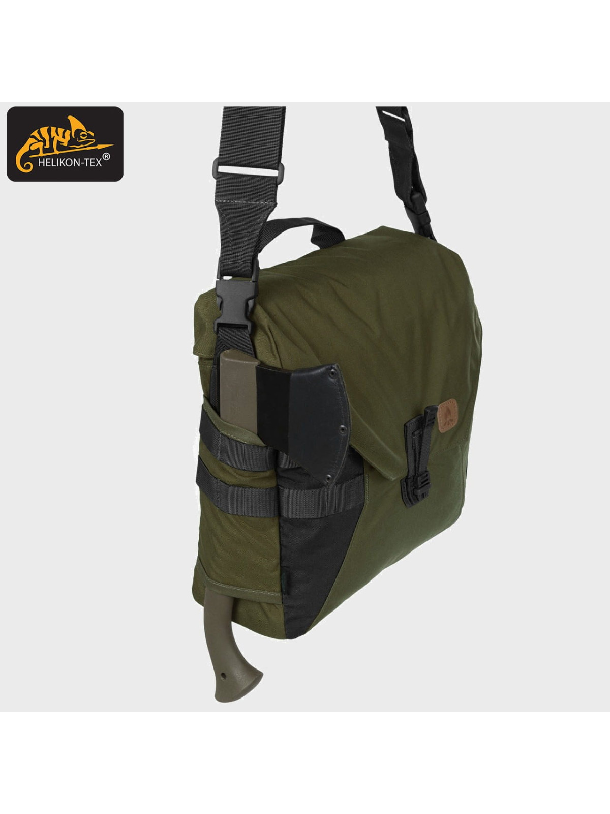 HELIKON-TEX TORBA NA RAMIĘ BUSHCRAFT HEVERS CORDURA OLIWKOWO-CZARNA
