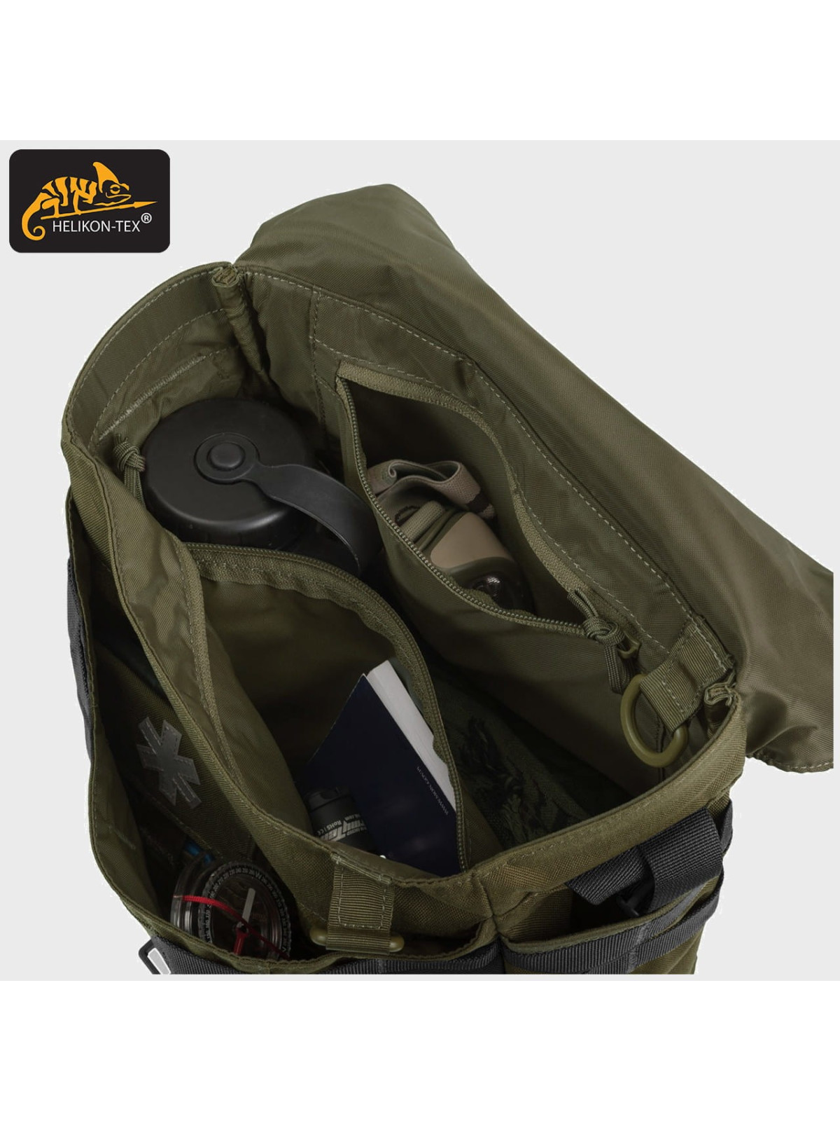 HELIKON-TEX TORBA NA RAMIĘ BUSHCRAFT HEVERS CORDURA OLIWKOWO-CZARNA