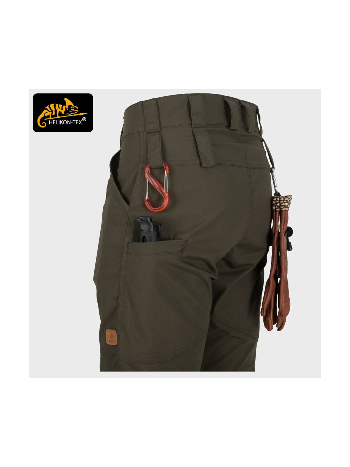 HELIKON-TEX SPODNIE WOODSMAN BUSHCRAFT DURACANVAS CZERWONO-CZARNE 3XL