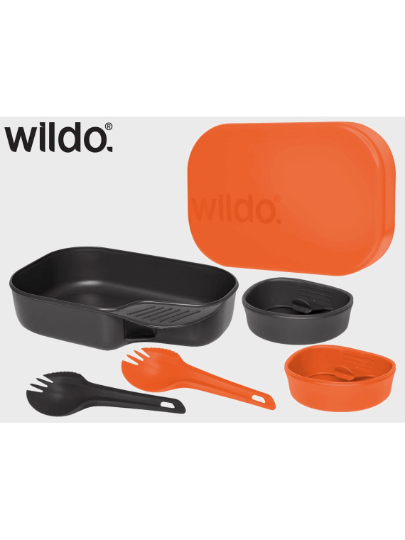 WILDO NACZYNIA TURYSTYCZNE ZESTAW CAMP DUO LIGHT POMARAŃCZOWO-SZARY