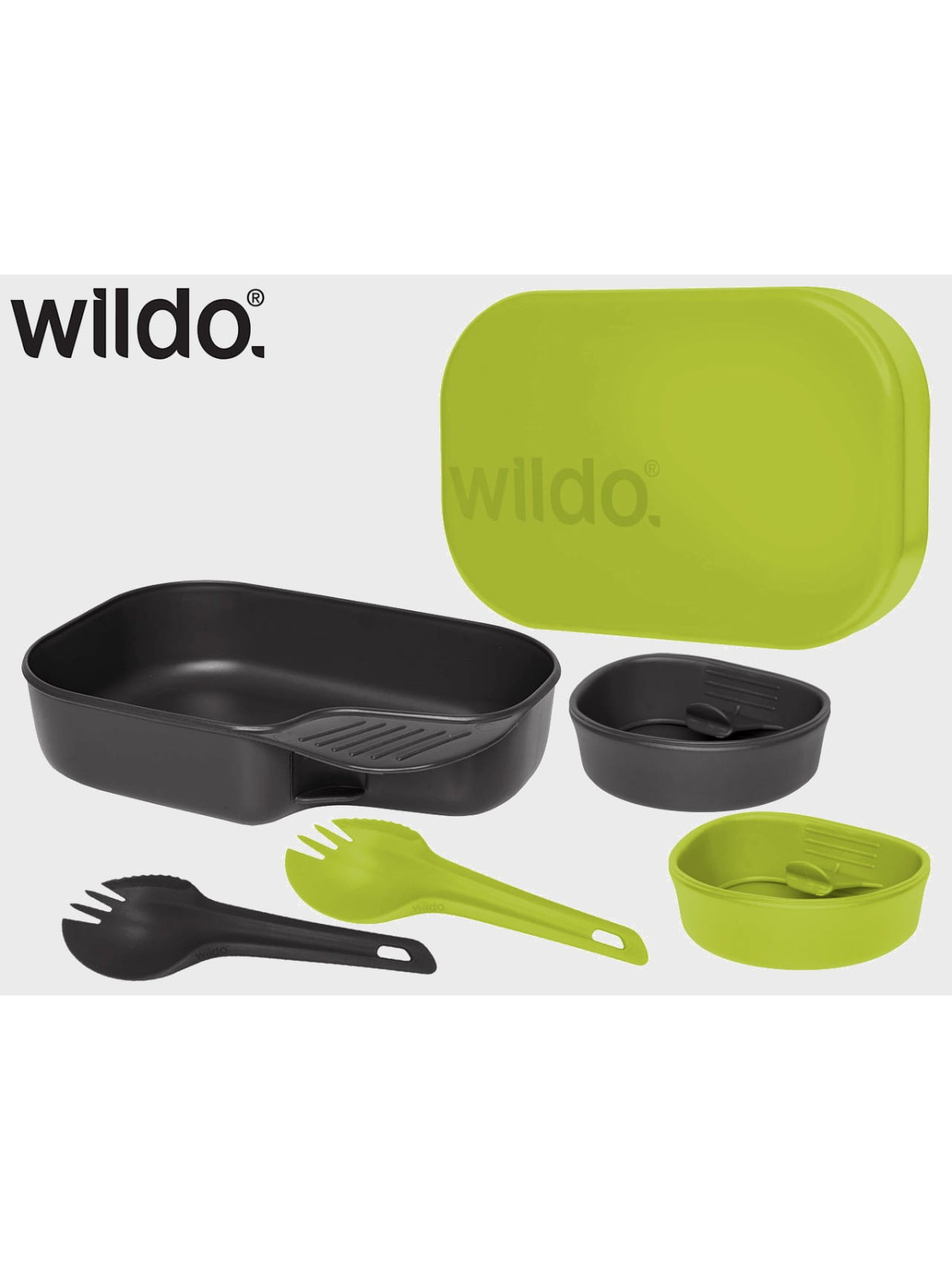 WILDO NACZYNIA TURYSTYCZNE ZESTAW CAMP DUO LIGHT LIMONKOWO-SZARY