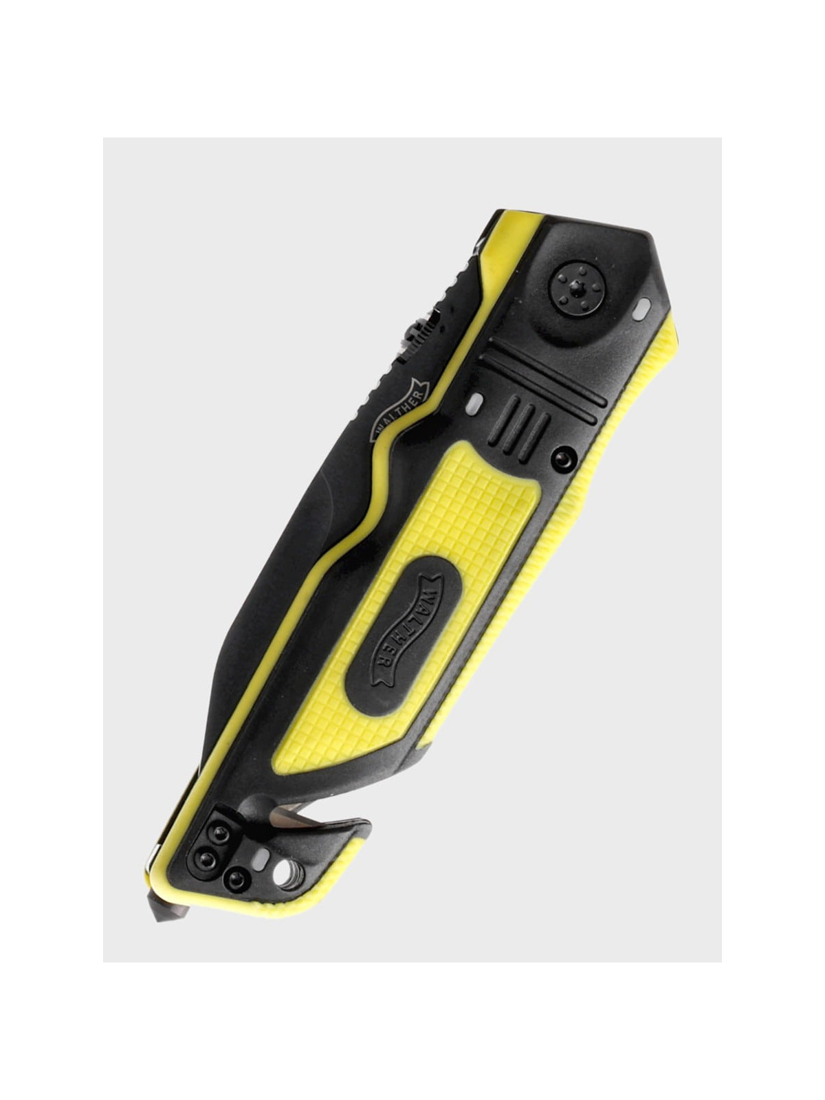 WALTHER NÓŻ SKŁADANY RATOWNICZY EMERGENCY RESCUE CLIP-POINT ŻÓŁTY