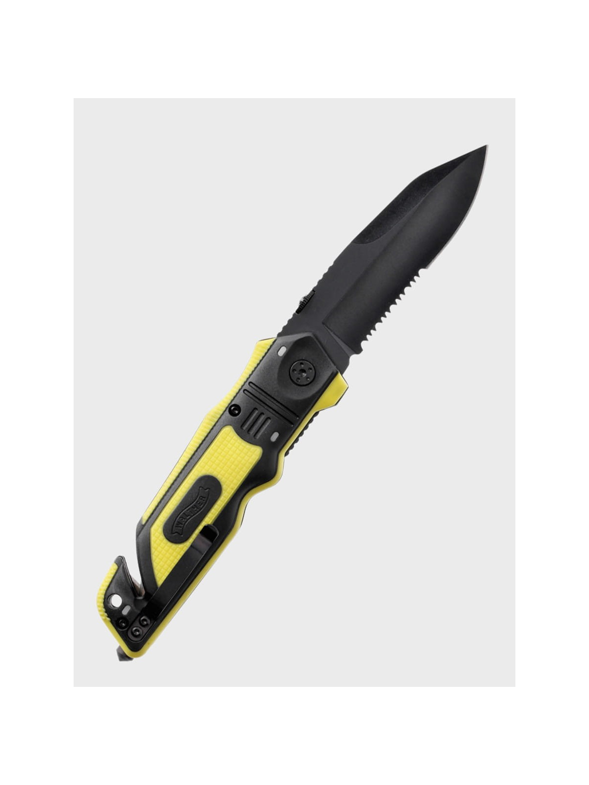 WALTHER NÓŻ SKŁADANY RATOWNICZY EMERGENCY RESCUE CLIP-POINT ŻÓŁTY